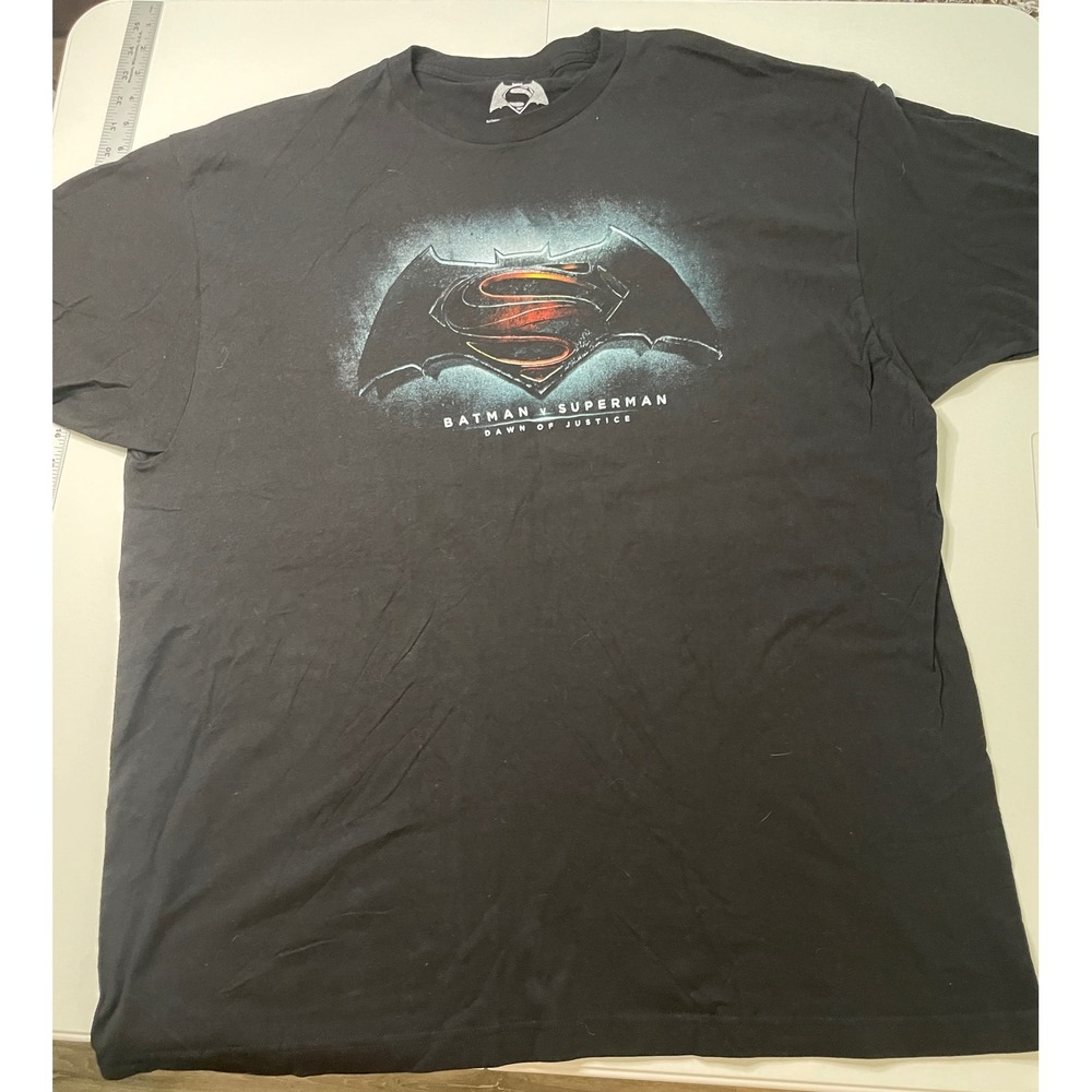 DC Comics Batman v Superman Dawn of Justice Graphic T-Shirt Black Mens 2XL